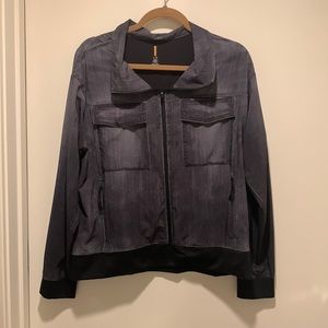 Lucy lightweight jacket with faux denim finish. Size L.